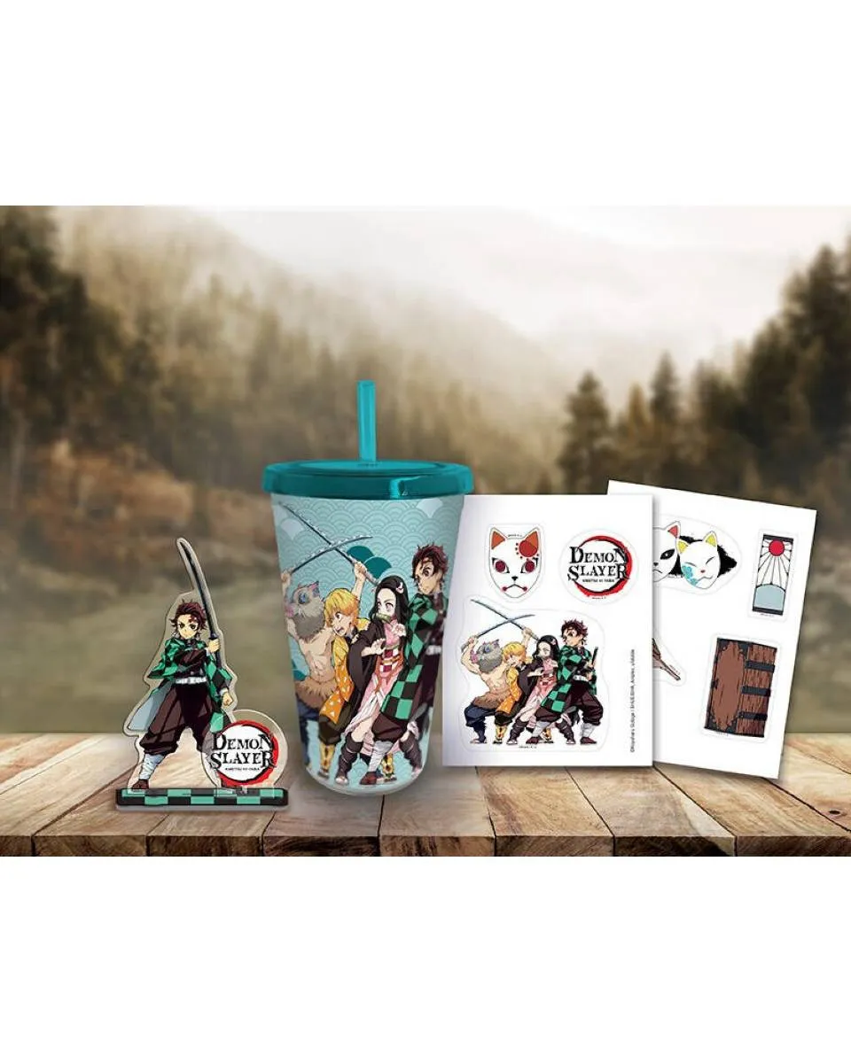 Gift Set AbyStyle - Demon Slayer - Čaša,Nalapnice, Acryl 