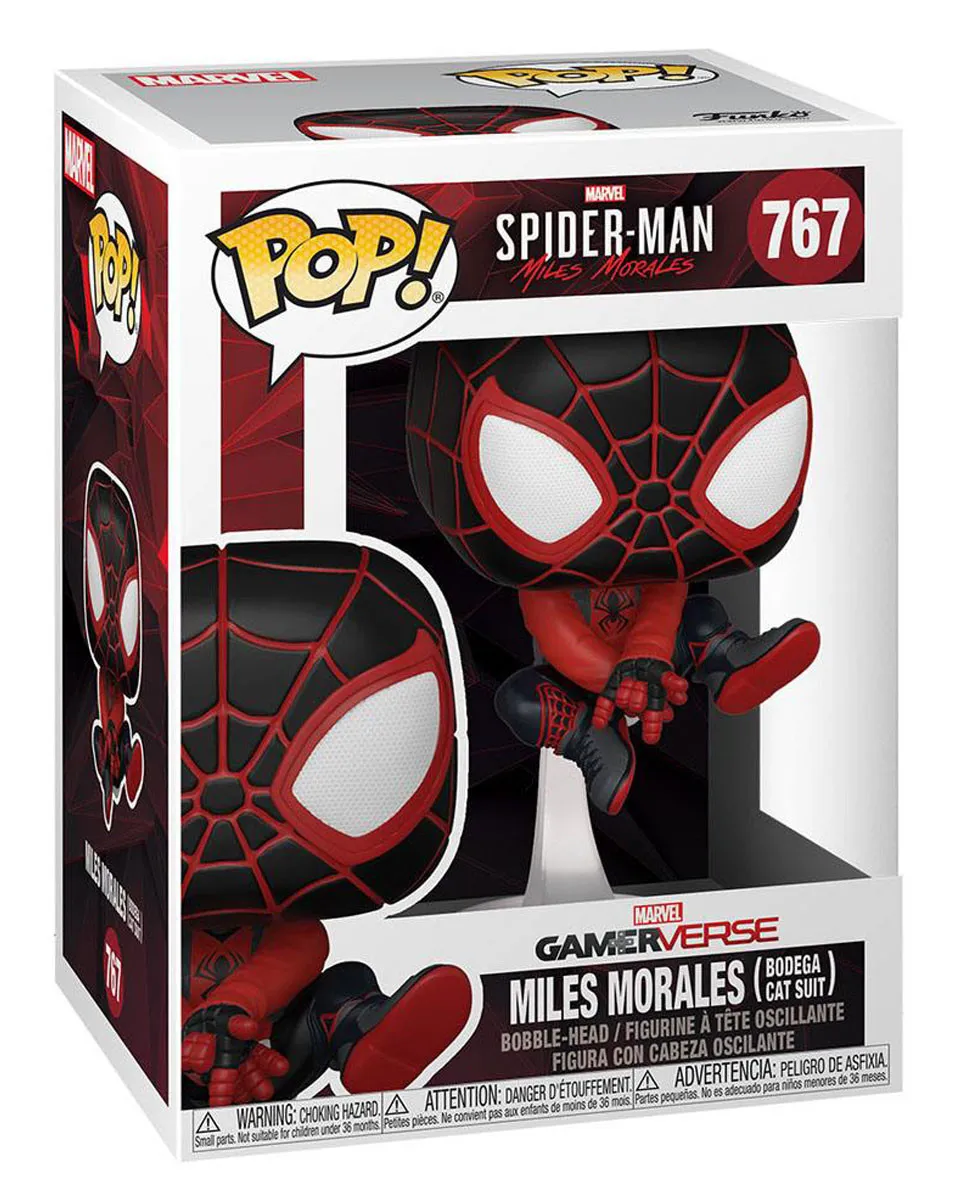 Bobble Figure Marvel - Spider-Man POP! - Miles Morales - Bodega Cat Suit 