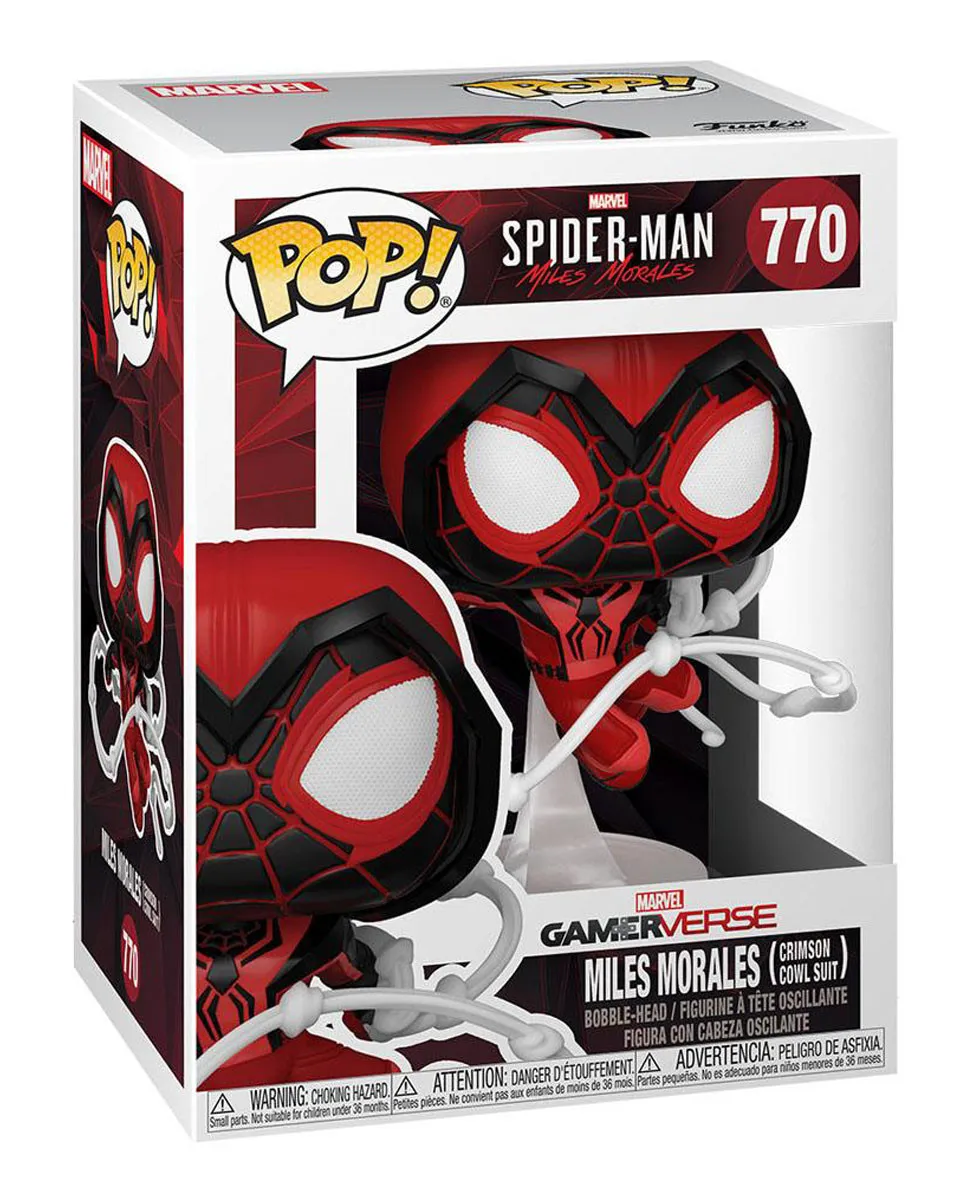 Bobble Figure Marvel - Spider-Man Miles Morales POP! - Miles Morales Crismon Cowl Suit 