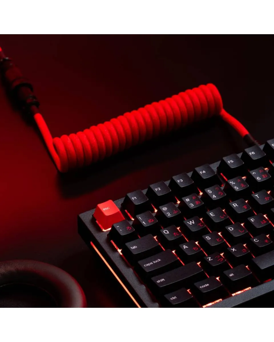 Kabl Glorious Coiled Cable USB-C - Crimson Red 