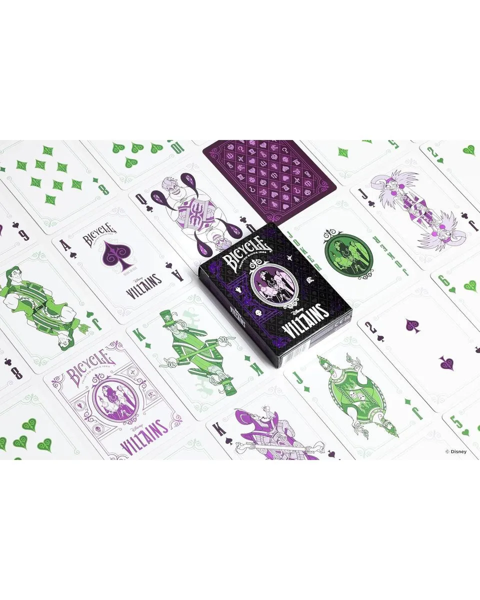 Karte Bicycle Disney - Purple & Green Villians  - Playing Cards 