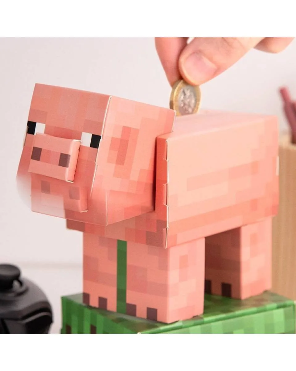 Kasica Paladone Minecraft - Pig - Money Bank - Build Your Own Money Box Kit 