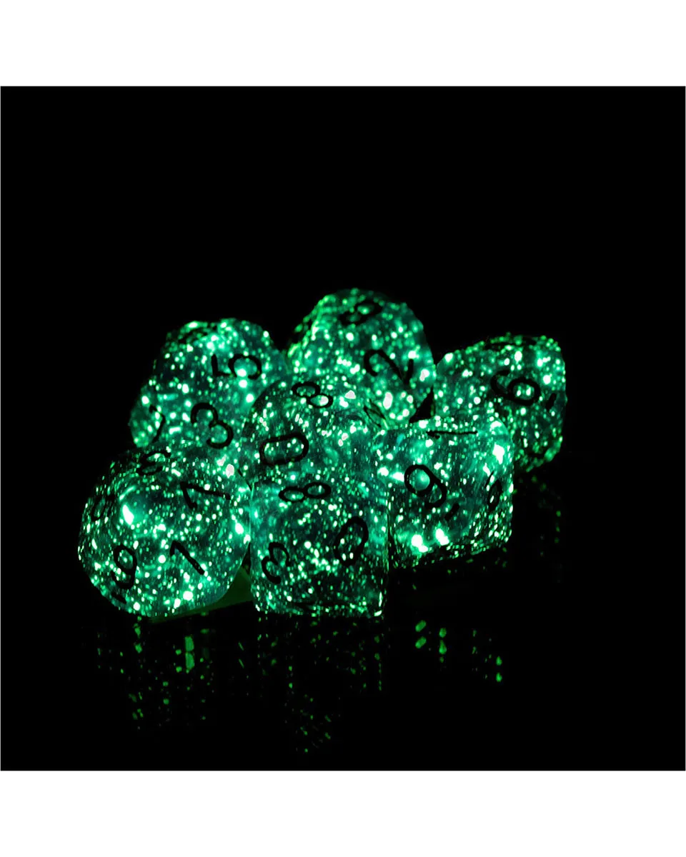 Kockice Chessex - Borealis - Luminary - Light Smoke & Silver - Set of Ten d10's 