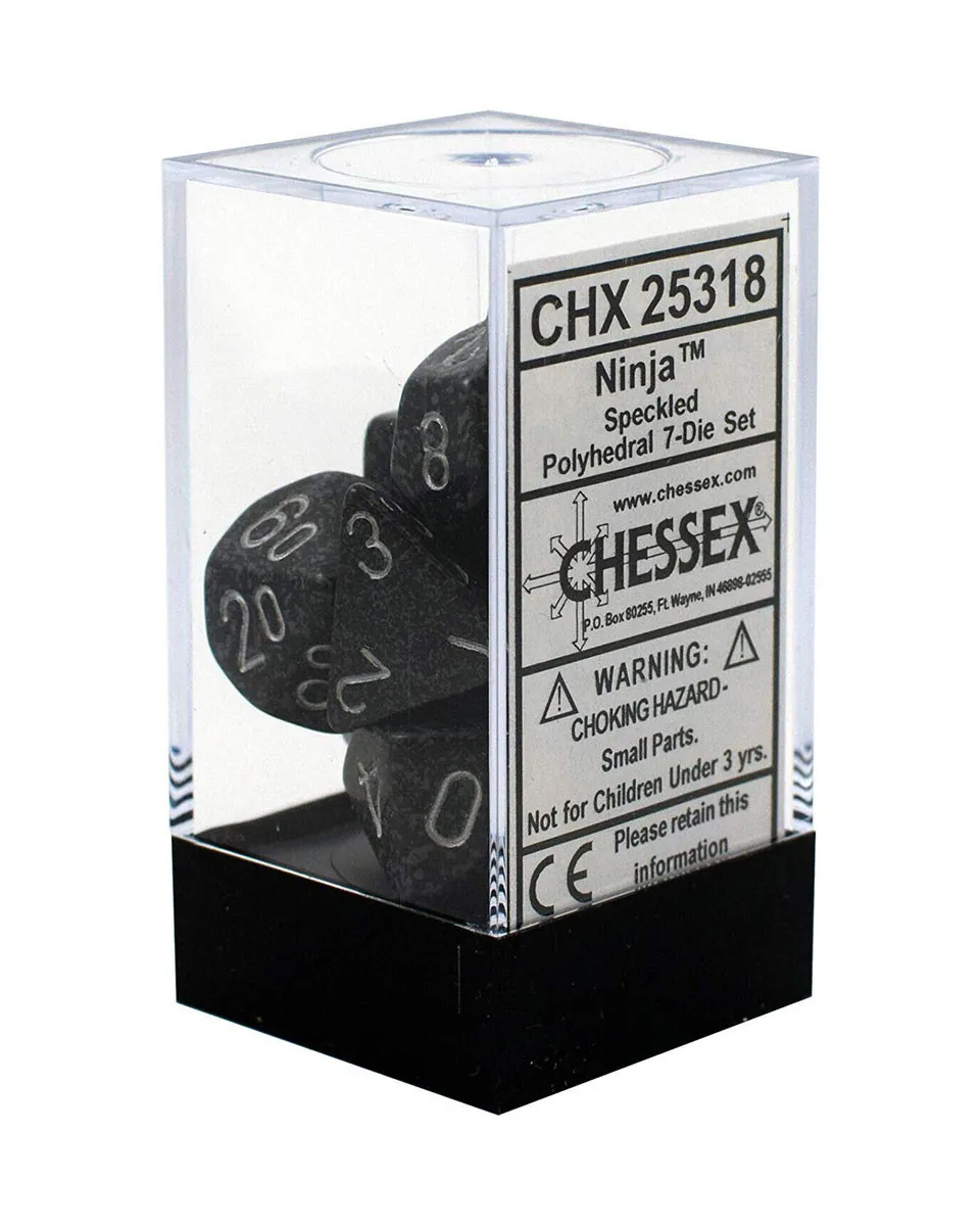 Kockice Chessex - Polyhedral - Speckled - Ninja (7) 