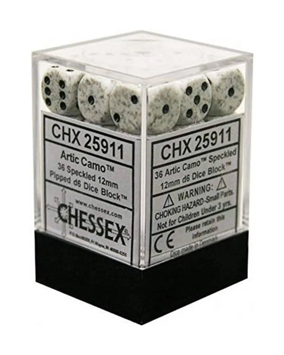 Kockice Chessex - Speckled - Arctic Camo - Dice Block (36) 12mm 