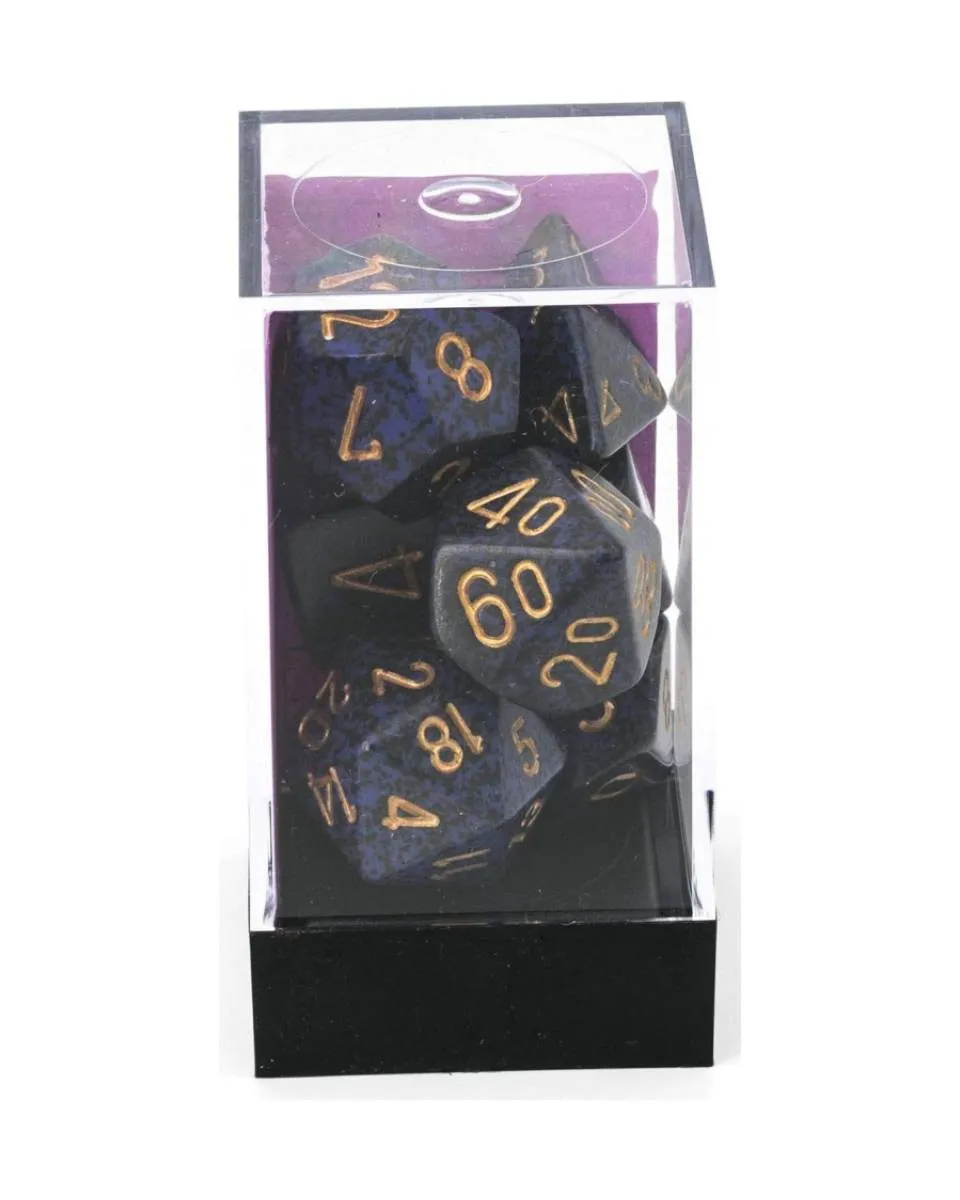 Kockice Chessex - Speckled - Golden Cobalt (7) 