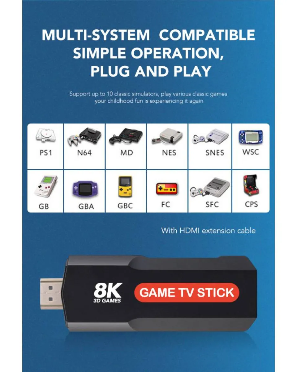 Konzola Nikeda Retro Q9 MAX TV Stick 
