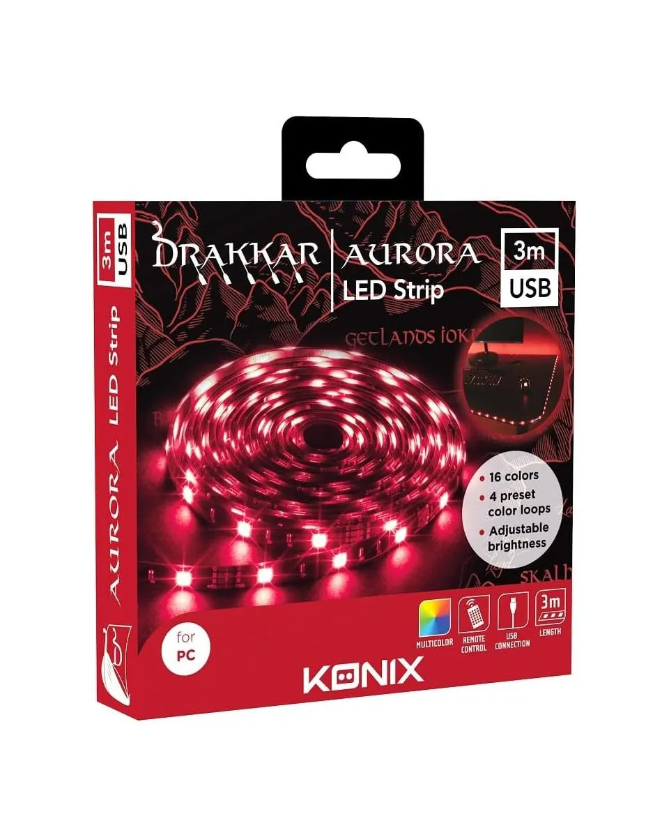 LED Strip Konix - Drakkar - Aurora LED Strip - USB 3m 