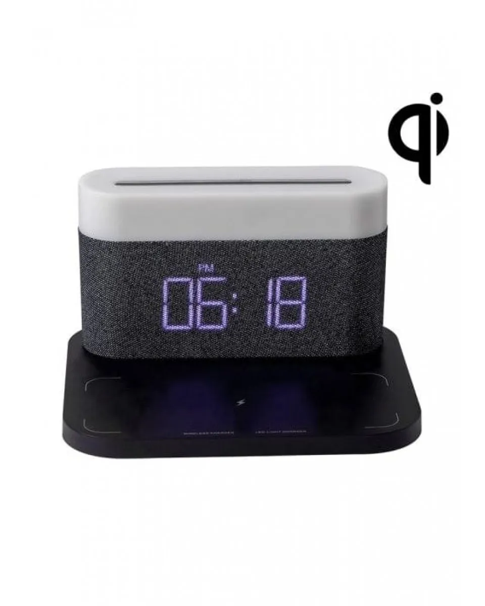 Lampa Moye Aurora with Clock and Wi-Fi Charger 