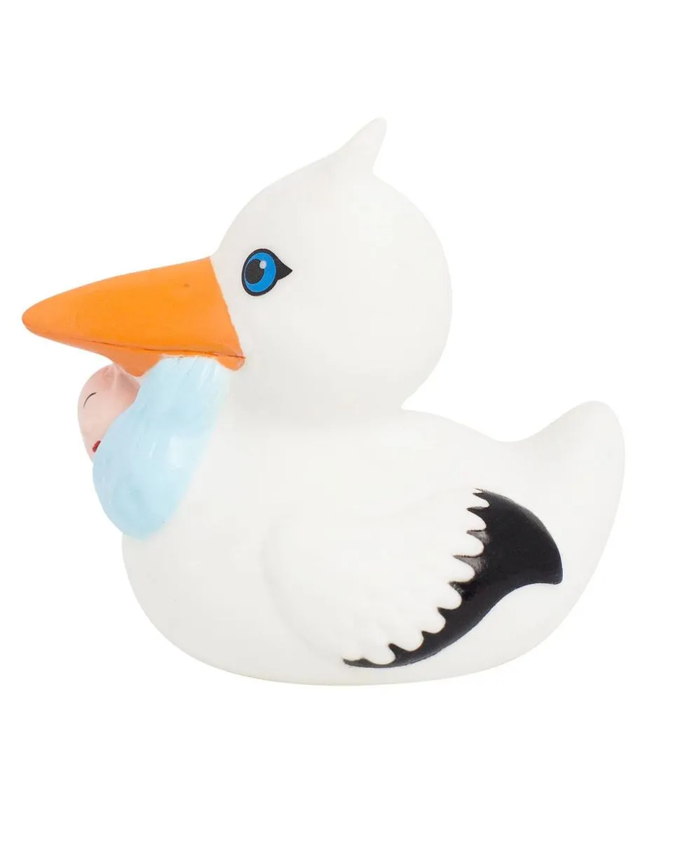Lilalu Patkica - Stork - Rubber Duck with Baby 