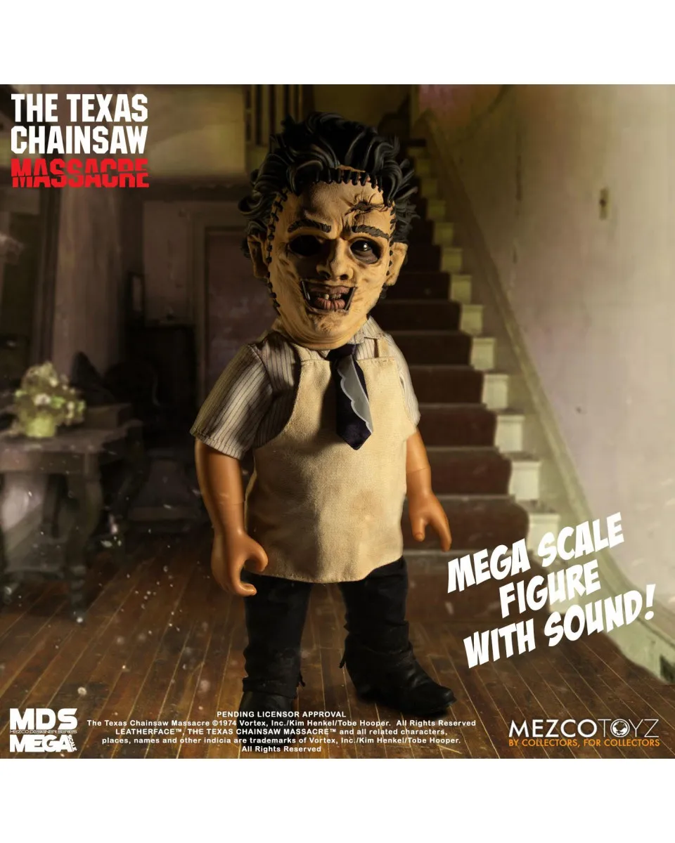 Action Figure with Sound Texas Chainsaw Massacre Mega Scale - Feature Leatherface 