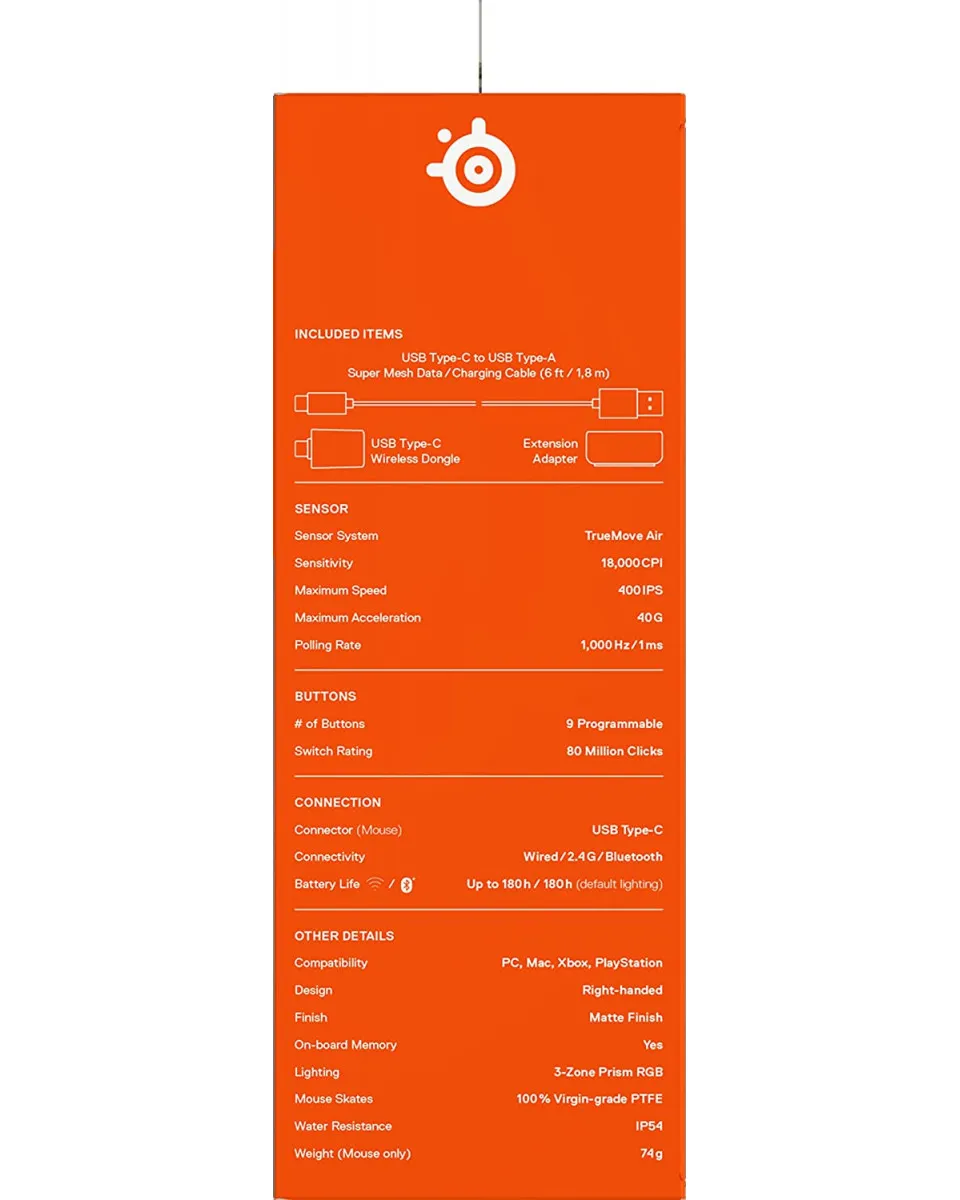 Miš SteelSeries AEROX 5 Wireless - Black 