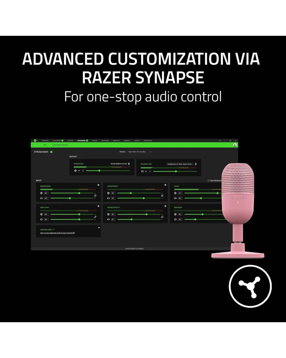 Mikrofon Razer Seiren V3 Mini - Quartz Edition 