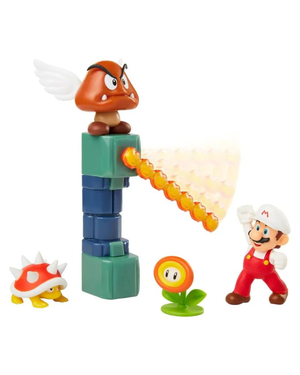Mini Figure World of Nintendo - 5-Pack - Super Mario Lava Castle Diorama Set 