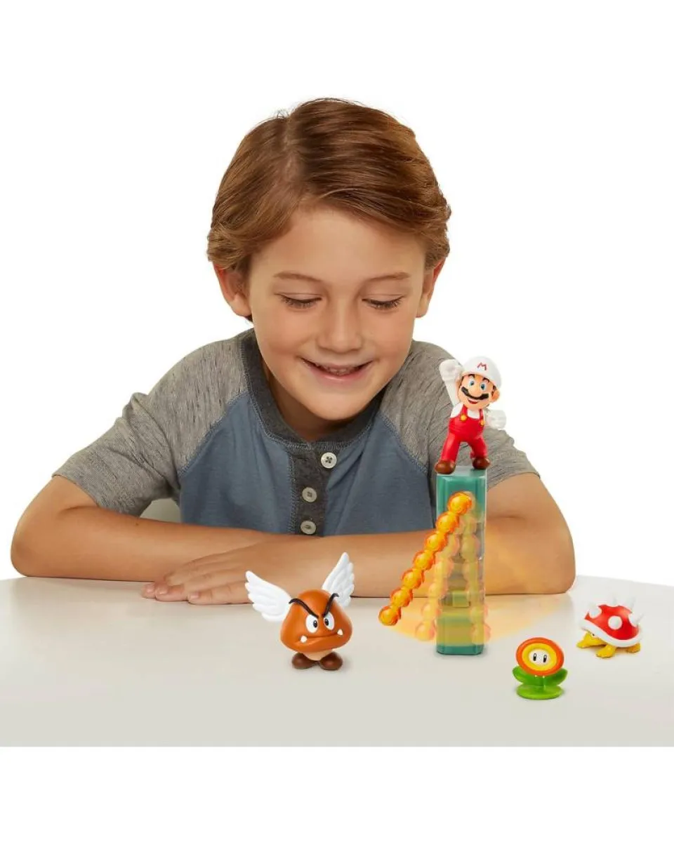 Mini Figure World of Nintendo - 5-Pack - Super Mario Lava Castle Diorama Set 