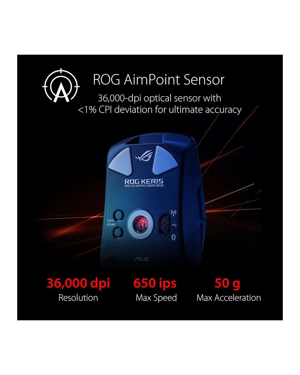 Miš Asus ROG Keris Wireless AimPoint Black 