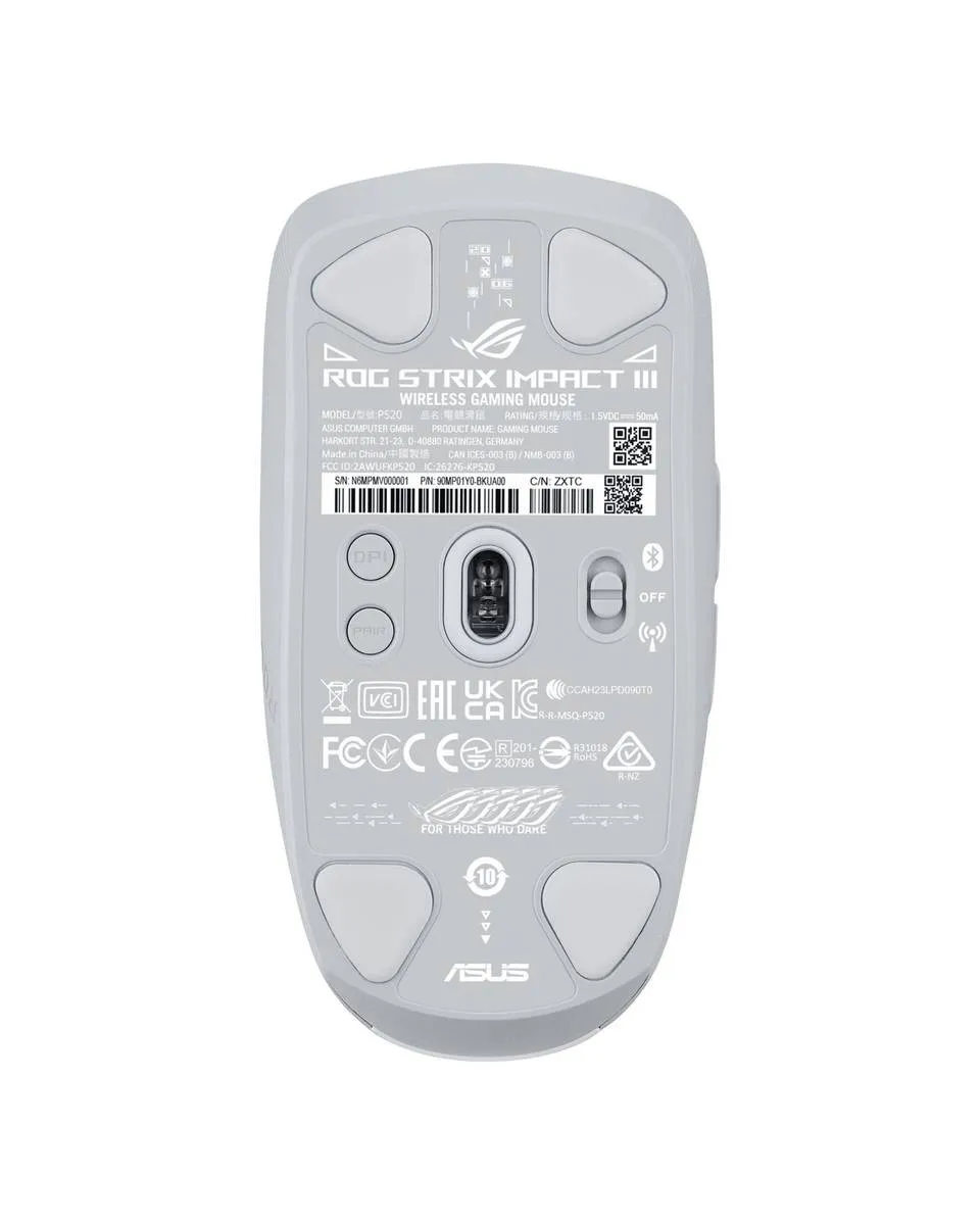 Miš Asus ROG STRIX Impact III Wireless - White 