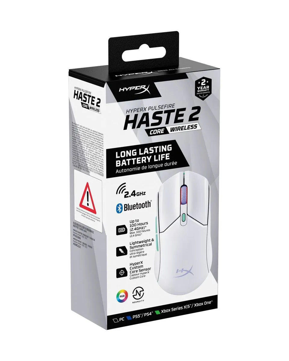 Miš HyperX Pulsefire Haste 2 Core Wireless - White 