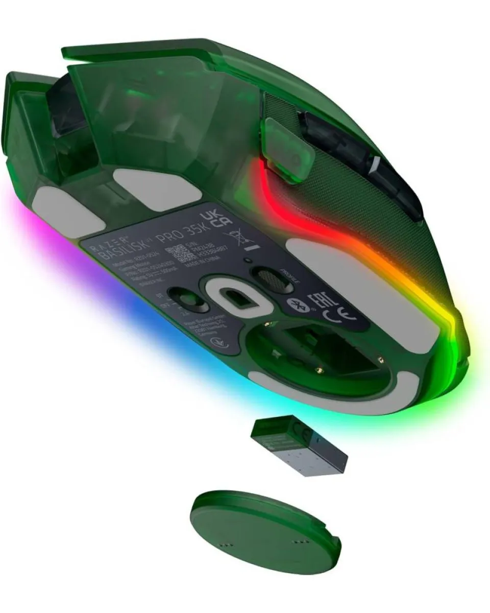 Miš Razer Basilisk V3 Pro 35K Wireless - Phantom Green Edition 