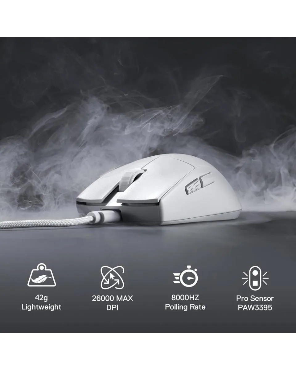 Miš ReDragon K1NG 1K White RGB 