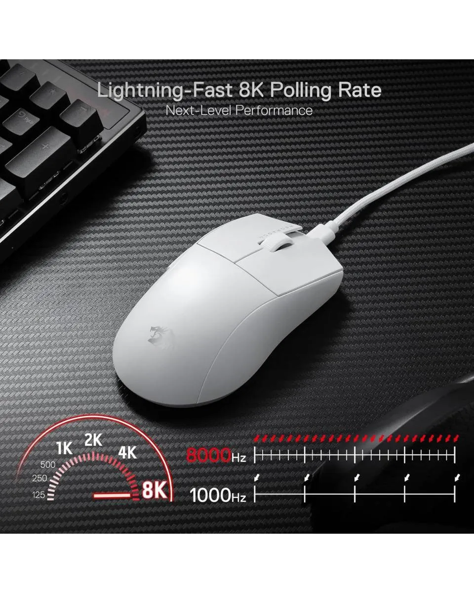 Miš ReDragon K1NG 1K White RGB 
