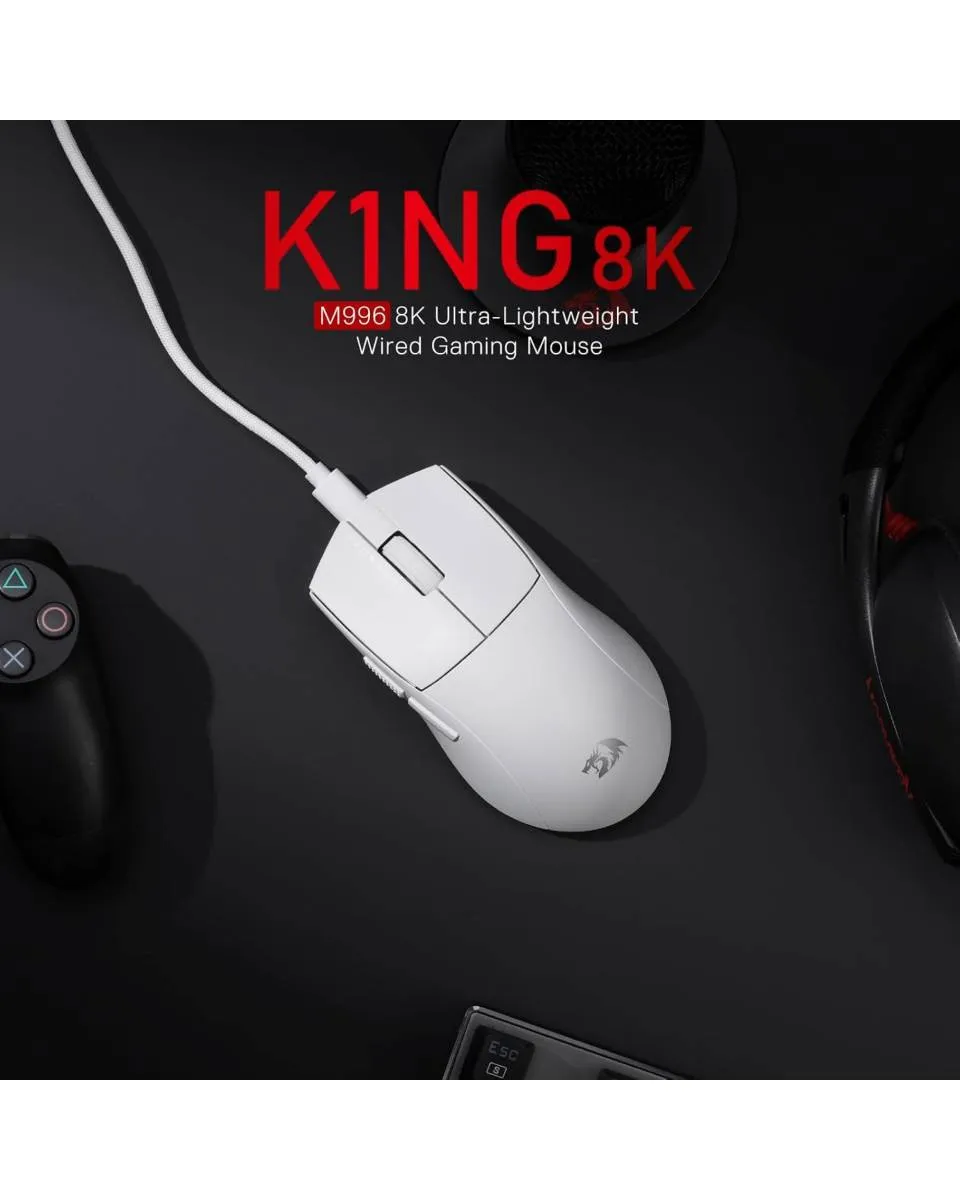 Miš ReDragon K1NG 1K White RGB 