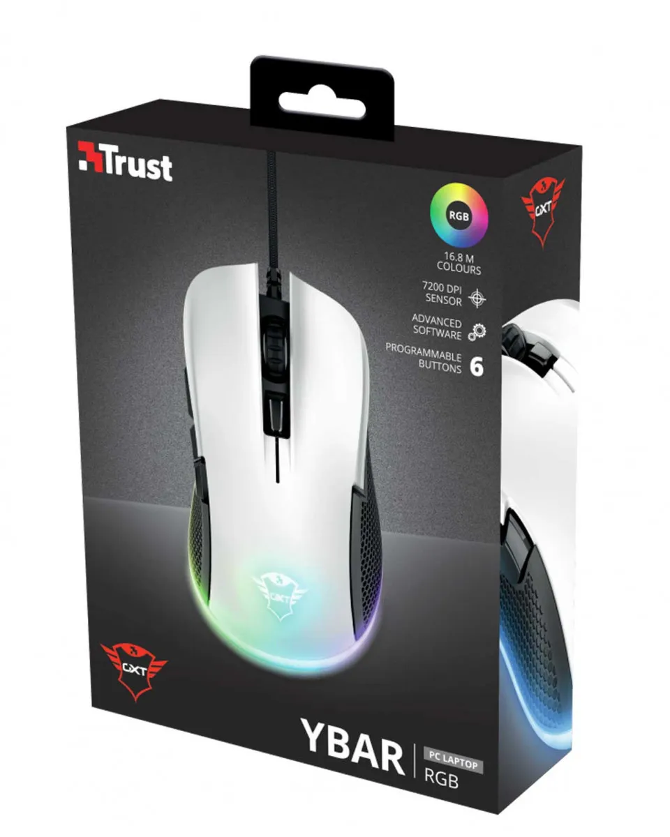 Miš Trust GXT 922W Ybar White 
