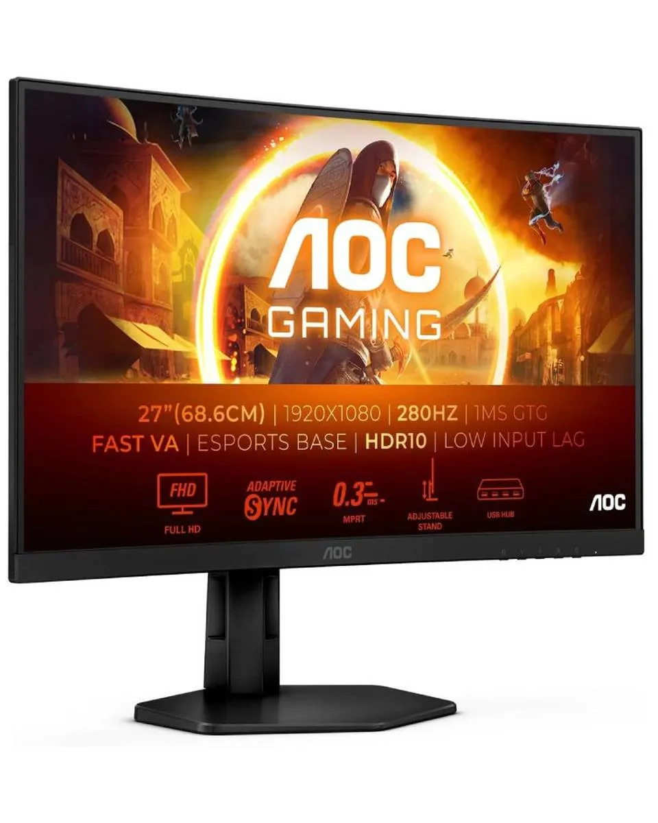 Monitor AOC 27“ Zakrivljen LED C27G4ZXU Black 