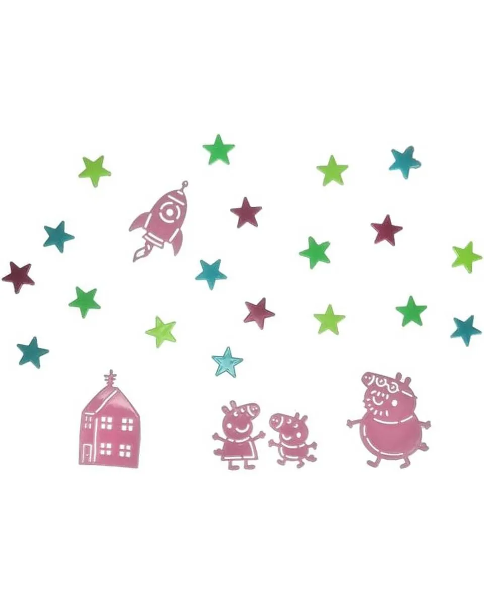 Nalepnice Paladone - Peppa Pig Wall Stickers - Glow in the Dark 