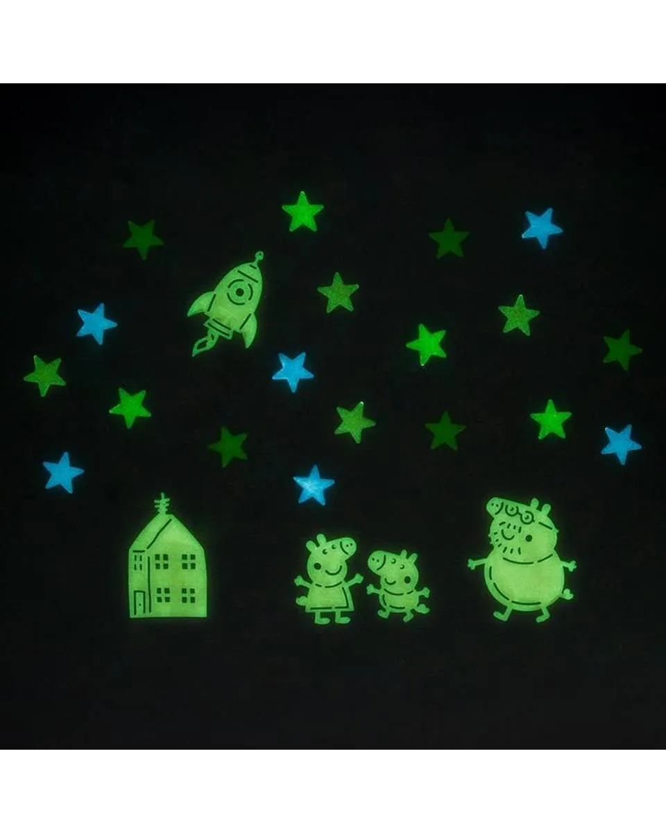 Nalepnice Paladone - Peppa Pig Wall Stickers - Glow in the Dark 