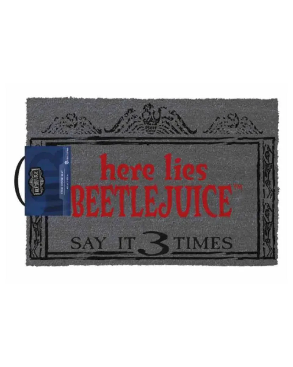 Otirač Beetlejuice - Here Lies Beetljuice - DoorMat 