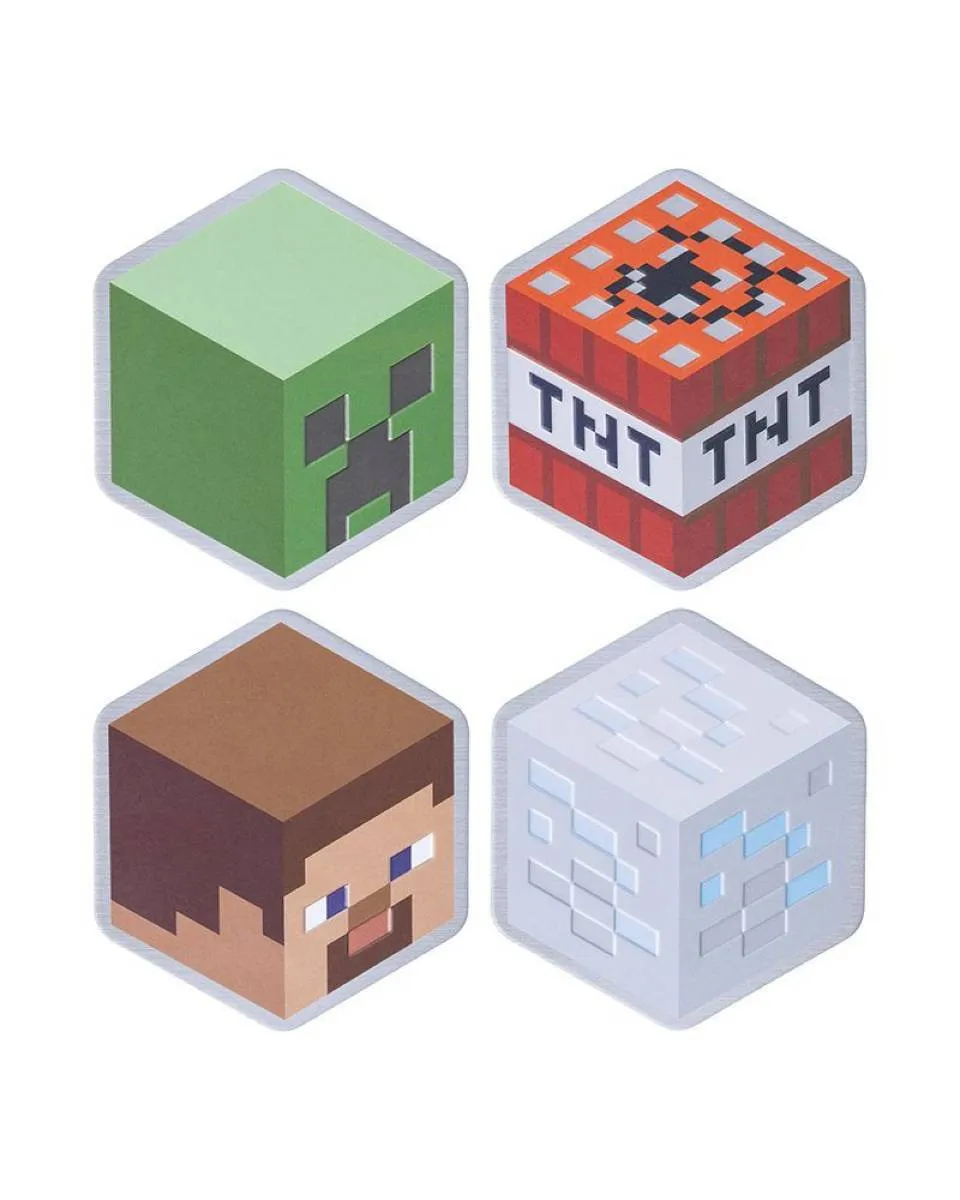 Podmetači za čaše Paladone - Minecraft Metal Coasters 