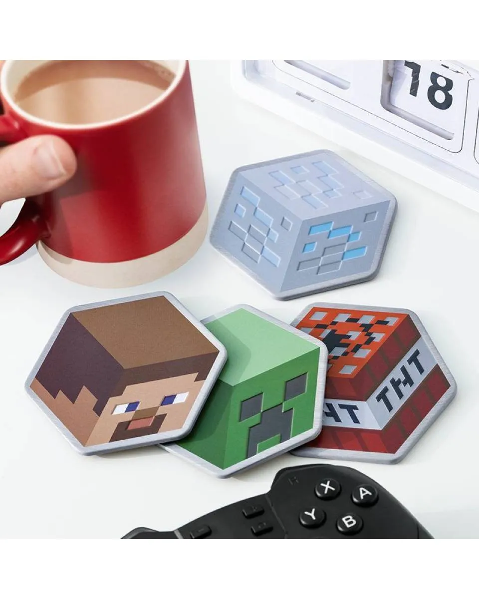 Podmetači za čaše Paladone - Minecraft Metal Coasters 