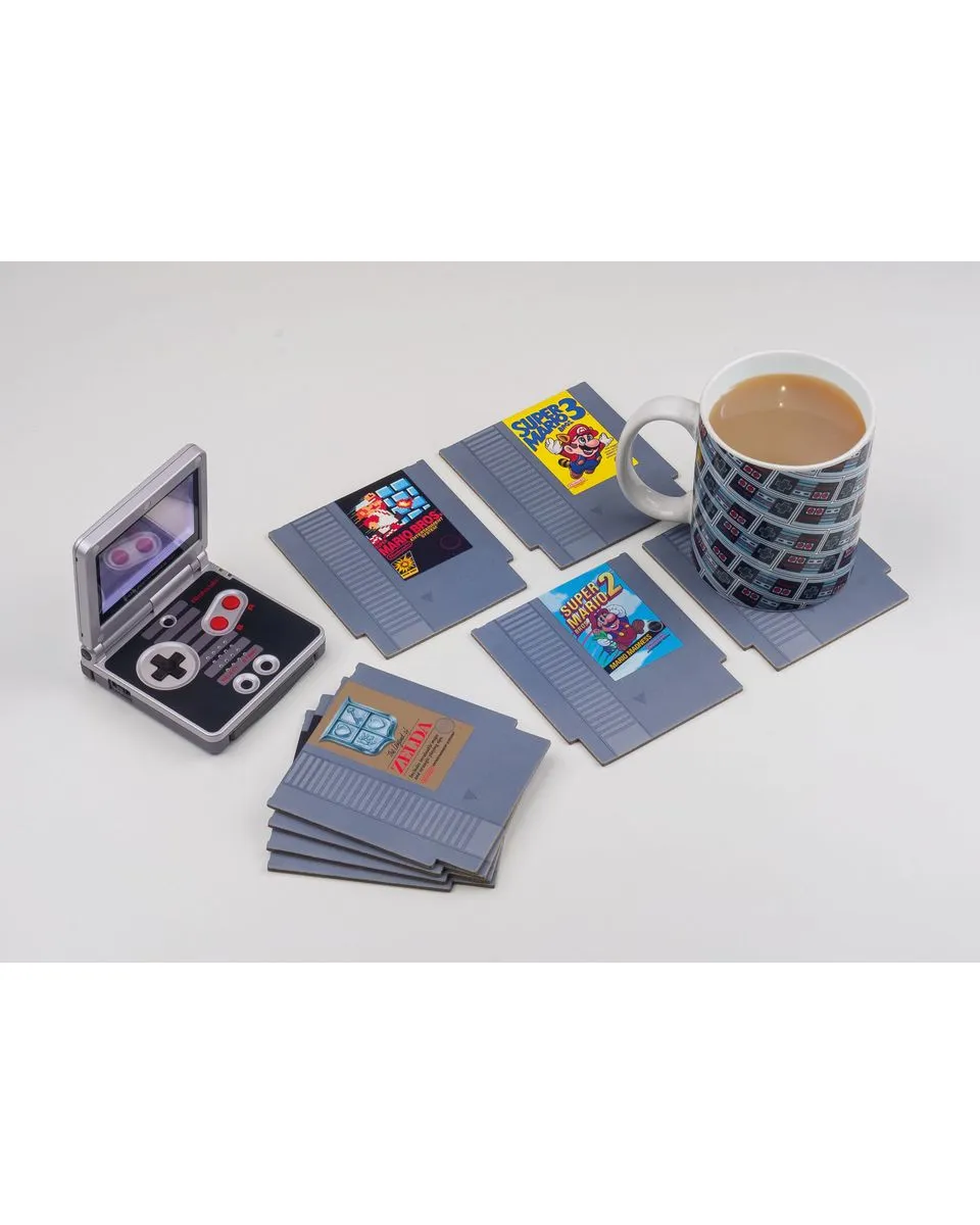 Podmetači za čaše Paladone - NES Cartridge Coasters 