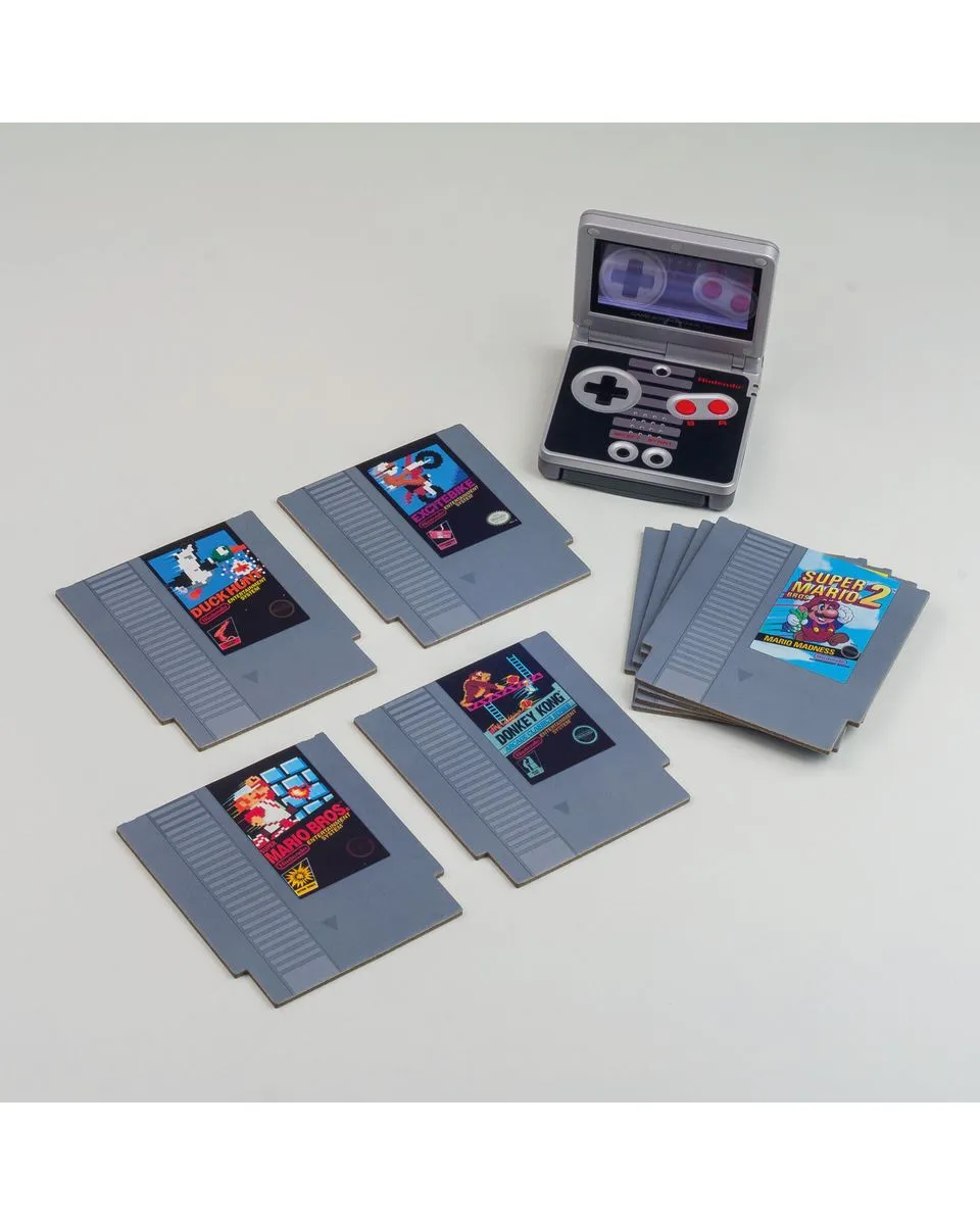Podmetači za čaše Paladone - NES Cartridge Coasters 