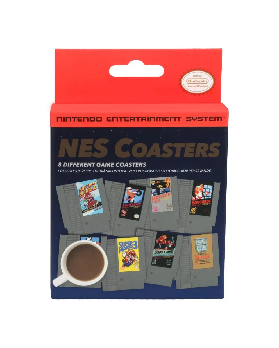 Podmetači za čaše Paladone - NES Cartridge Coasters 