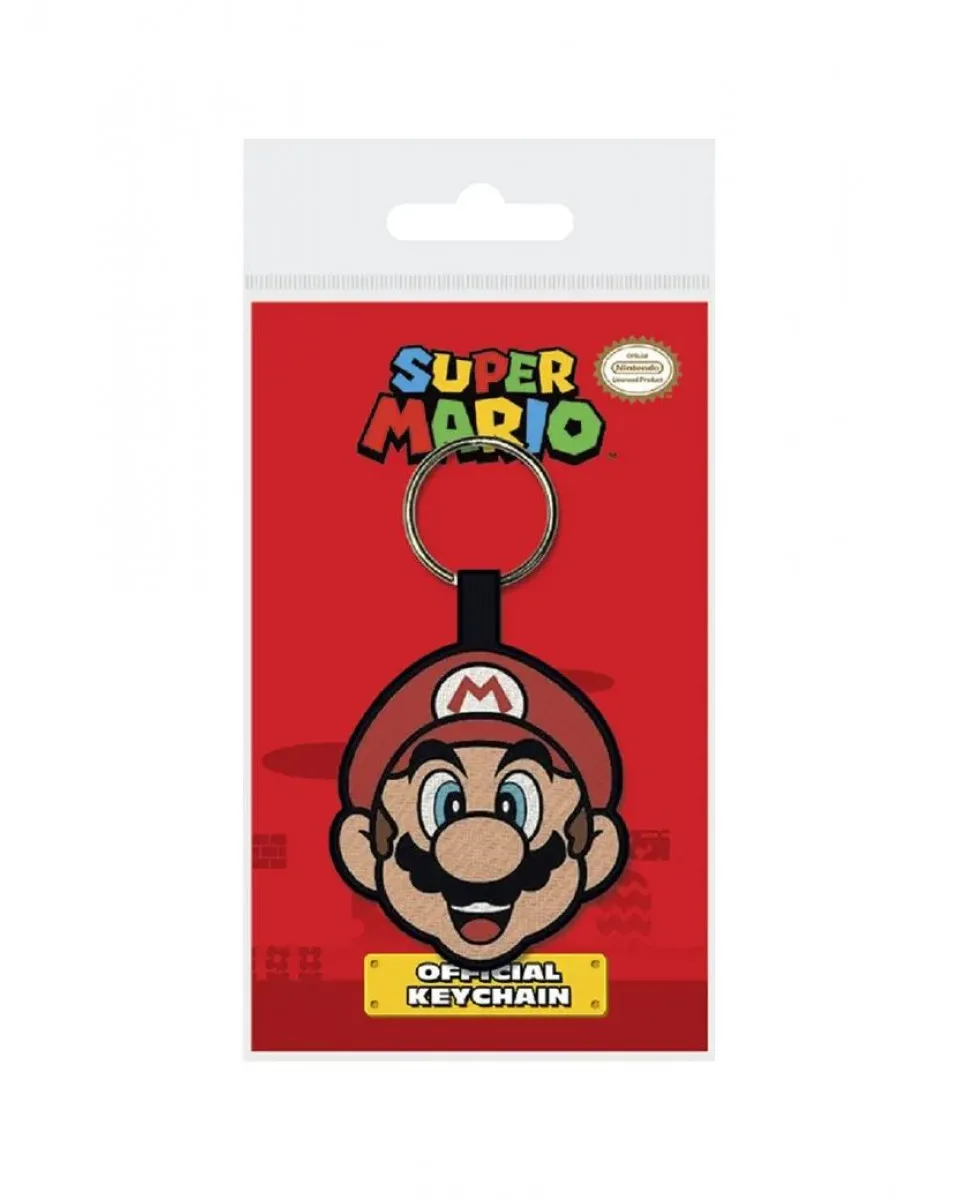 Privezak Nintendo Super Mario - Mario Face - Woven Keychain 