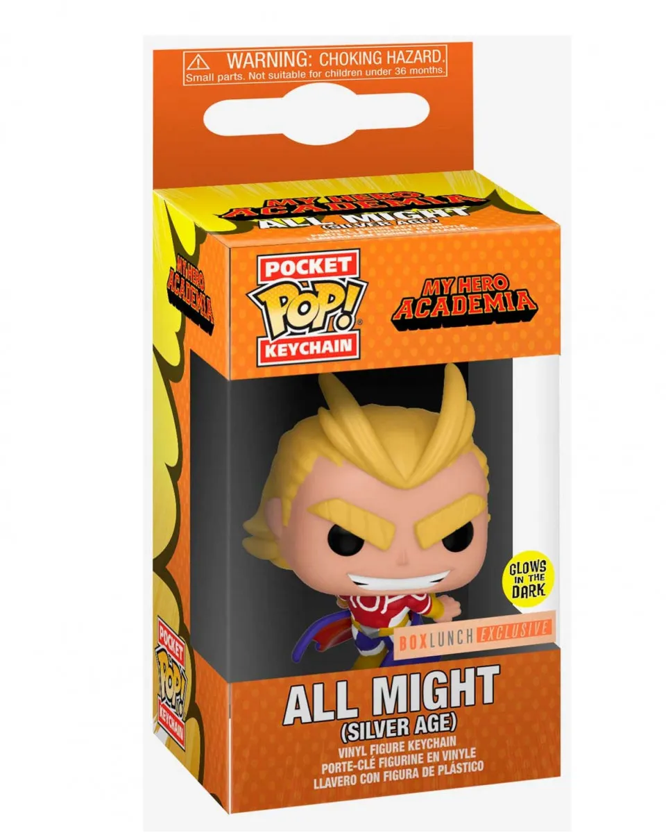 Privezak Pocket POP! - My Hero Academia - All Might (Silver Age) - Special Edition - Glows in the Dark 