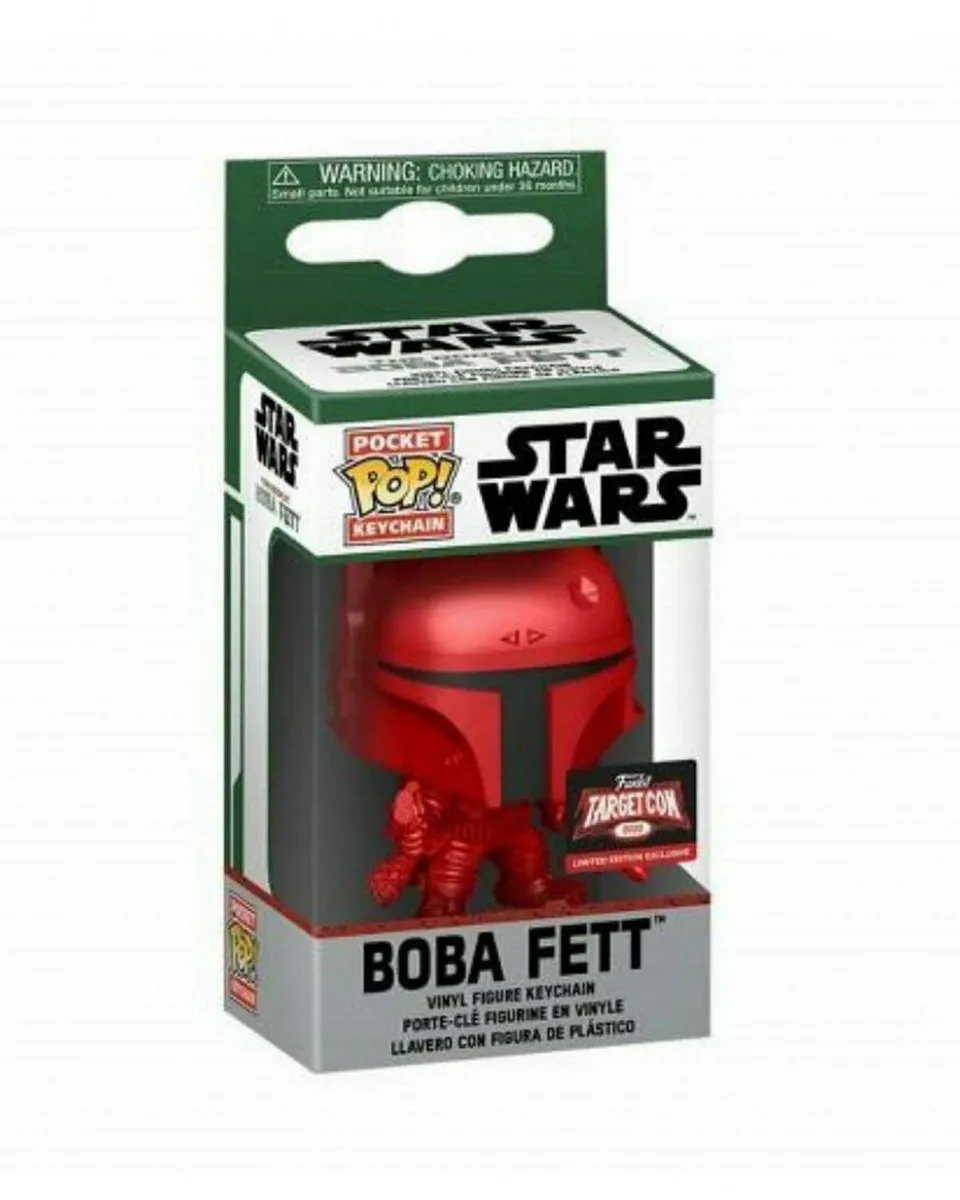 Privezak Pocket Star Wars POP! - Boba Fett - Metallic Red - Special Edition 
