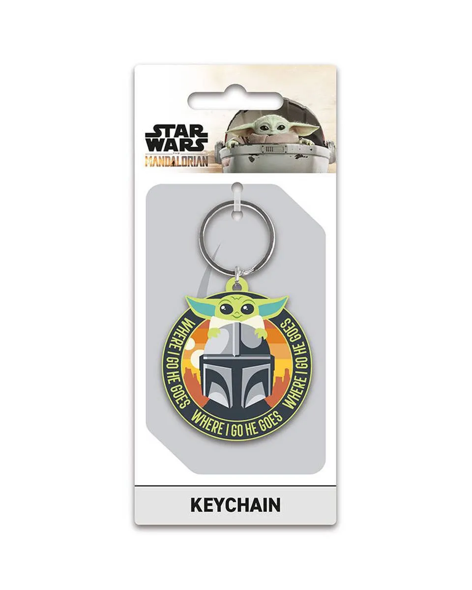 Privezak Star Wars The Mandalorian - Where I Go He Goes 