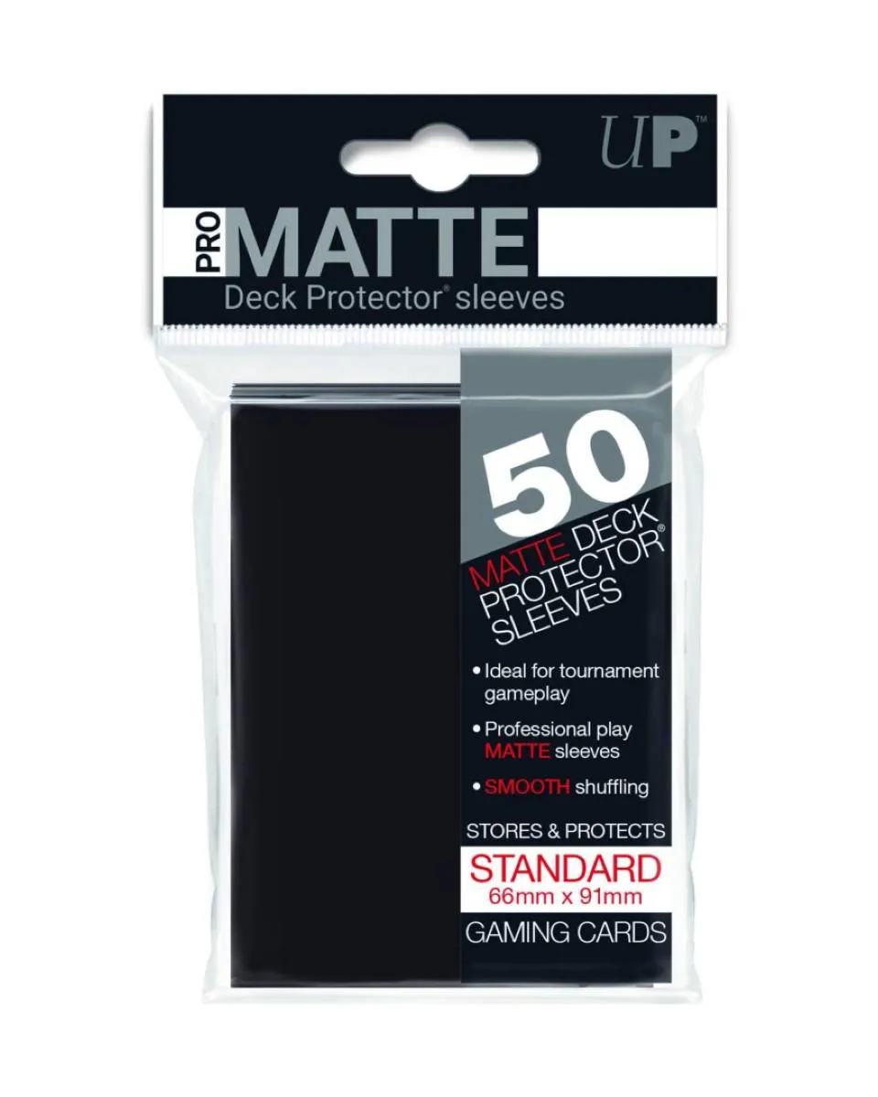 Ultra Pro Matte Desk Protector Sleeves 50 Standard Black 