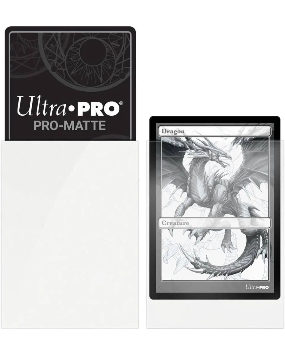 Ultra Pro Matte Desk Protector Sleeves 50 Standard White 