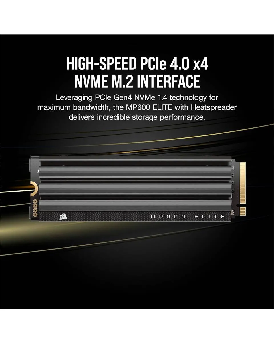 SSD Corsair MP600 Elite TB PCIe Gen4 x4 NVMe 1.4 M.2 - Black 
