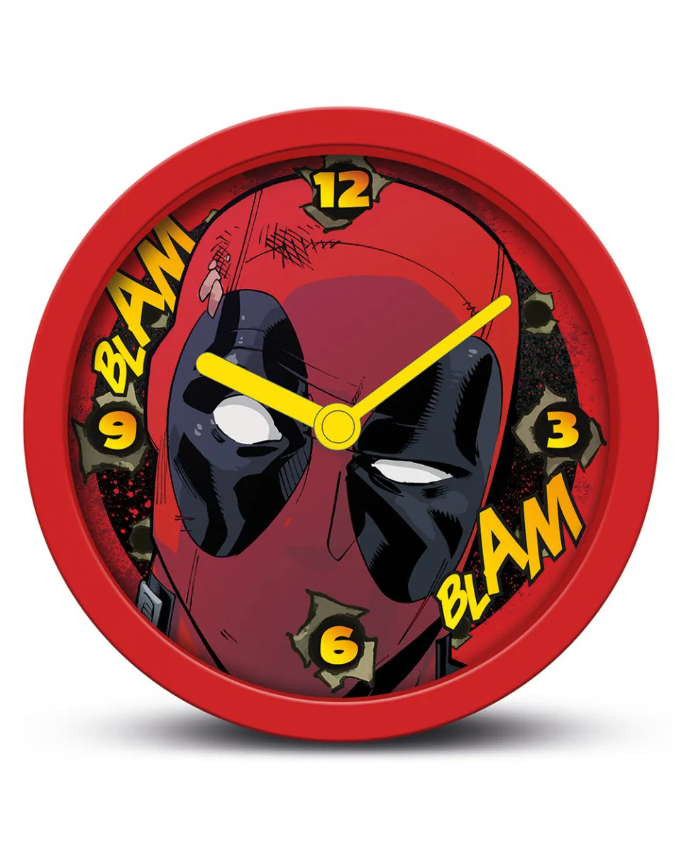 Sat Deadpool - Blam Blam - Desk Clock 