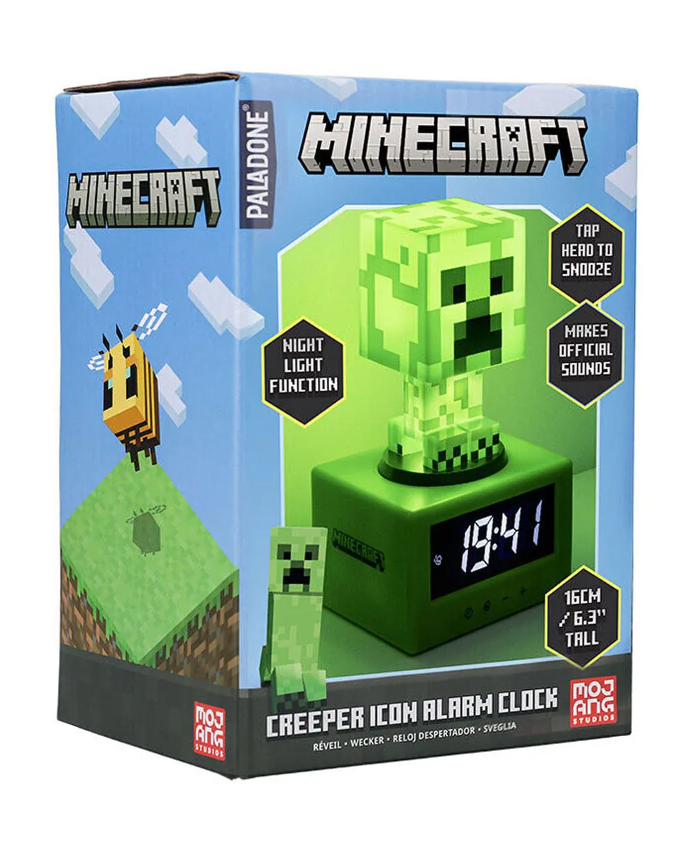 Sat Paladone Minecraft - Creeper - Alarm Clock 
