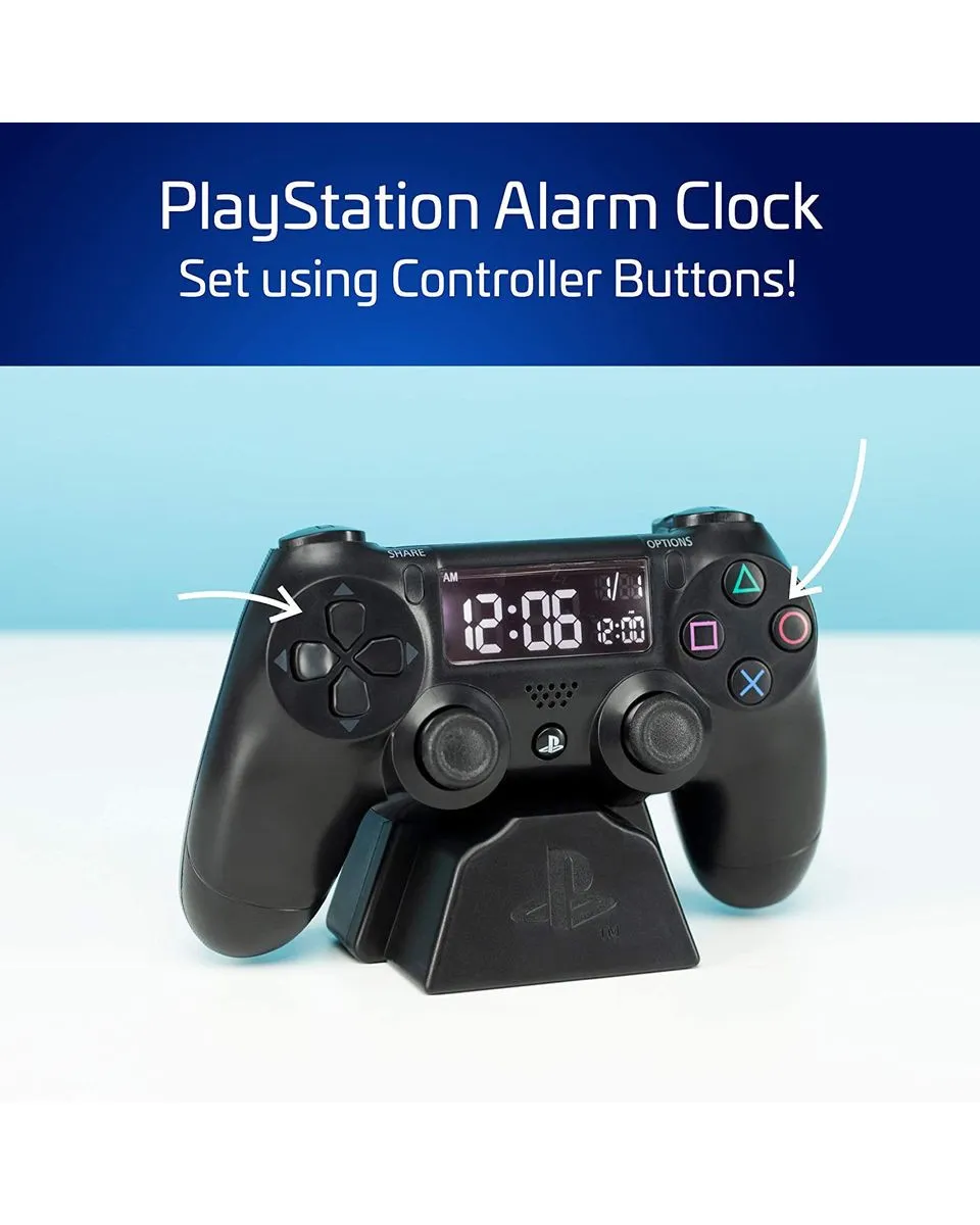 Sat PlayStation Controller Black - Alarm Clock 