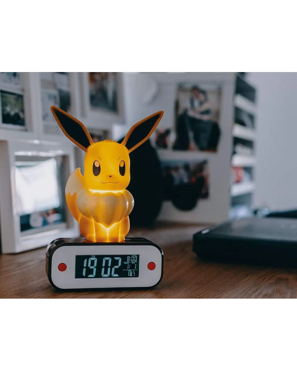 Sat Pokemon - Eevee - Alarm Clock with Light 
