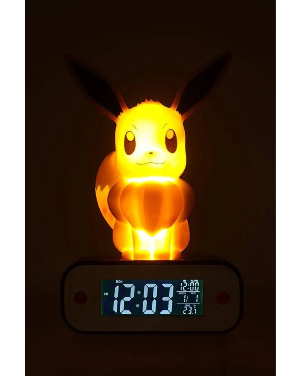 Sat Pokemon - Eevee - Alarm Clock with Light 