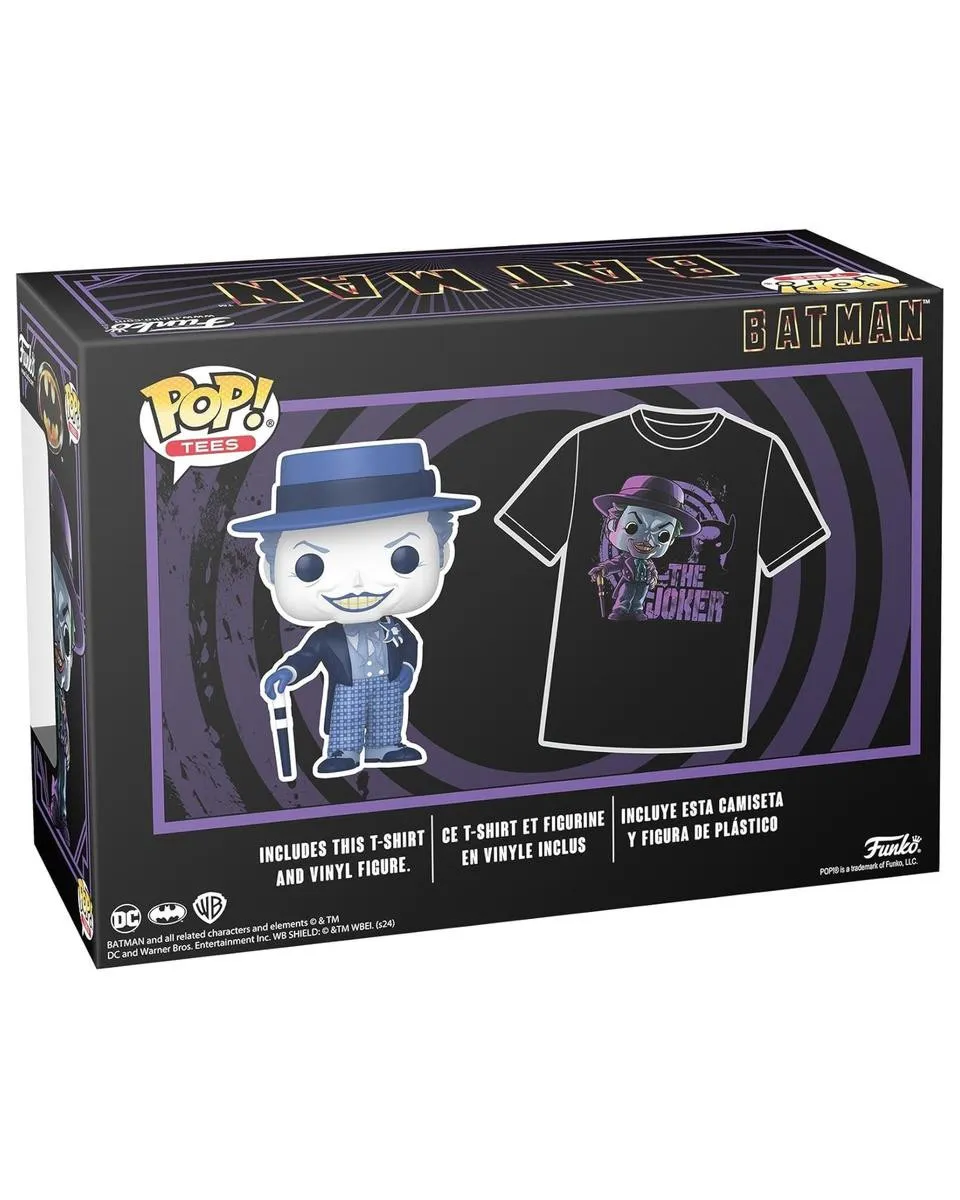 Set Bobble Figure DC - Batman 1989 POP! & Tee - The Joker - M 