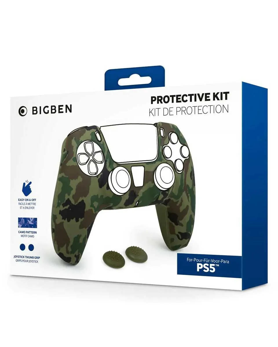 BigBen Protective Kit Controller Silicon Skin Cover & Thumb Grips PS5 